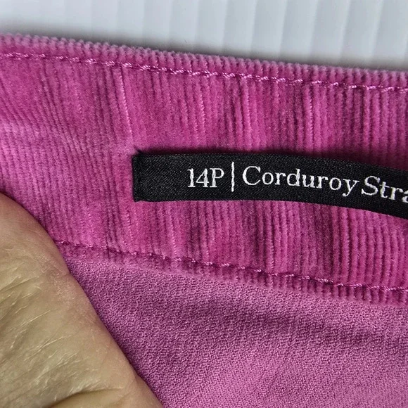 NWOT Talbots Women's Stretch Corduroy Straight Leg Magenta Pant Size 14P Bold - Picture 14 of 14